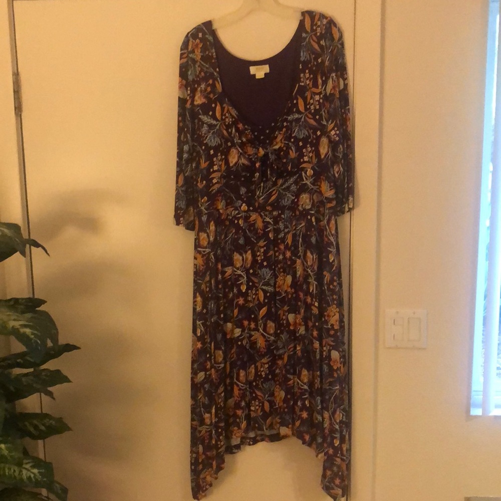 3/4 sleeved floral dress